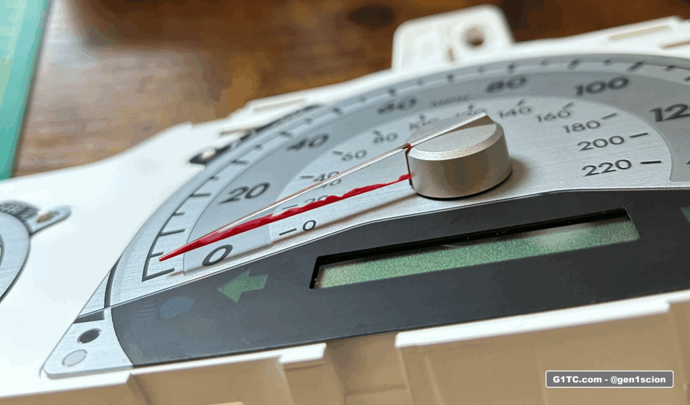 painted red needles did not work out