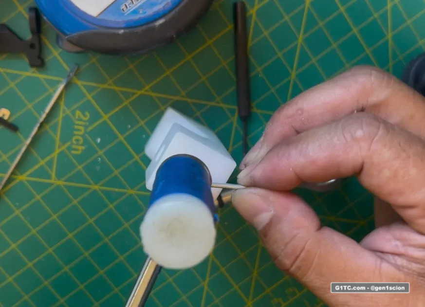 pre fitting the roll pin before installation