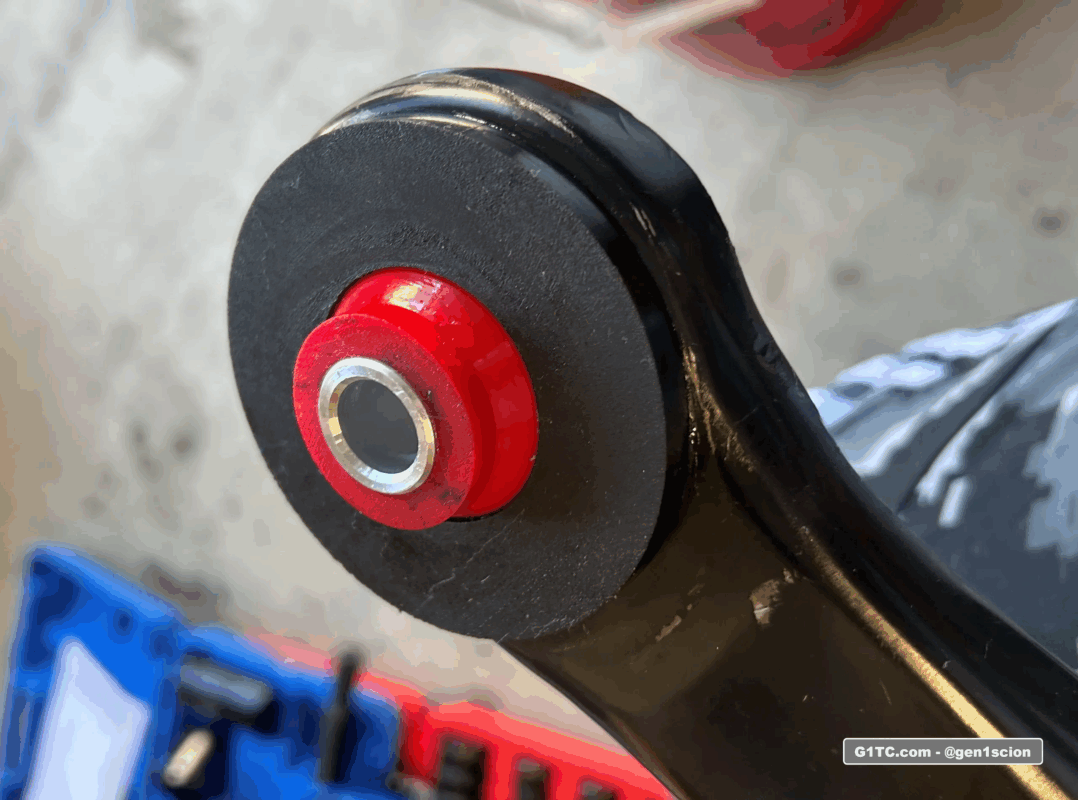 PSB 216 2-piece interlock design lower front control arm bushing 1st gen scion tc