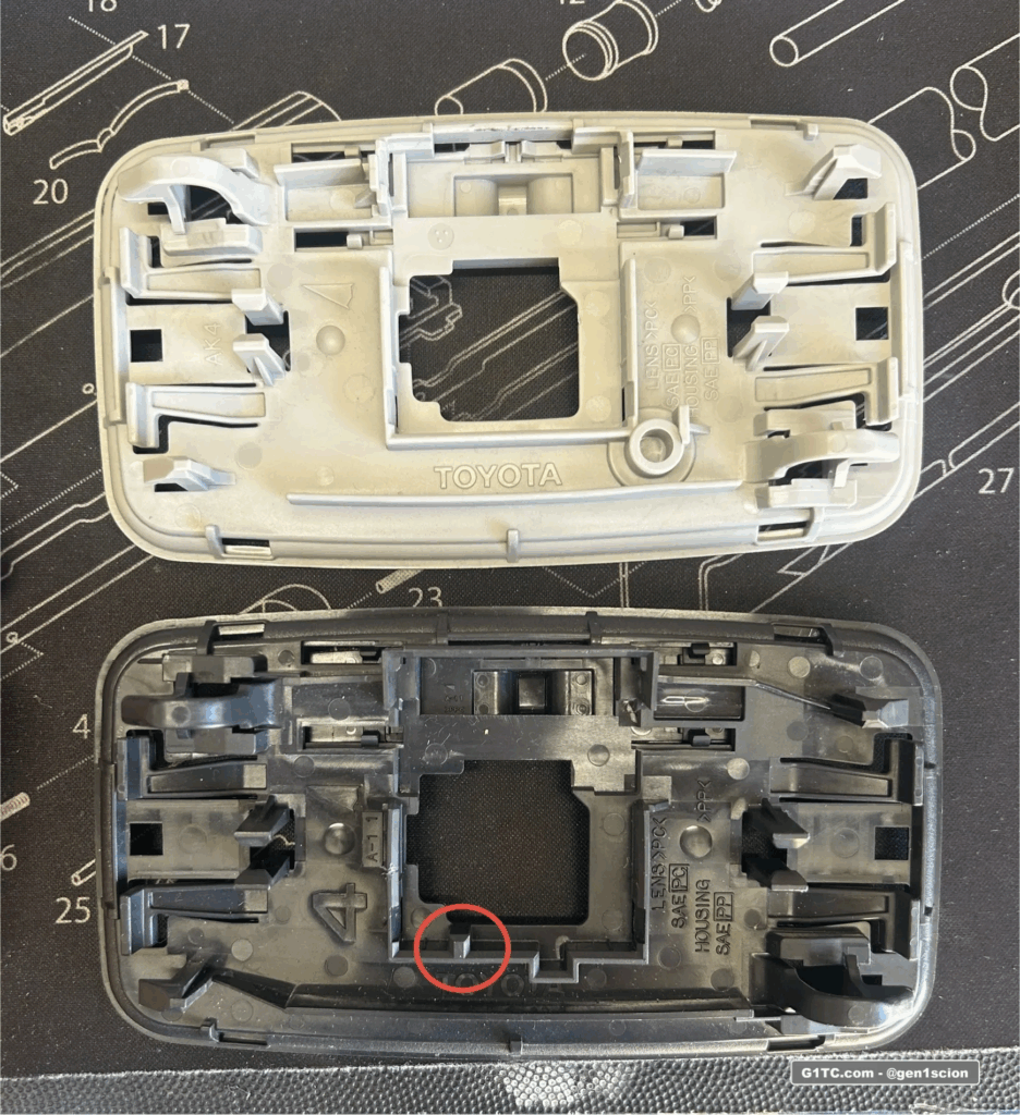 rear dome light black out swap