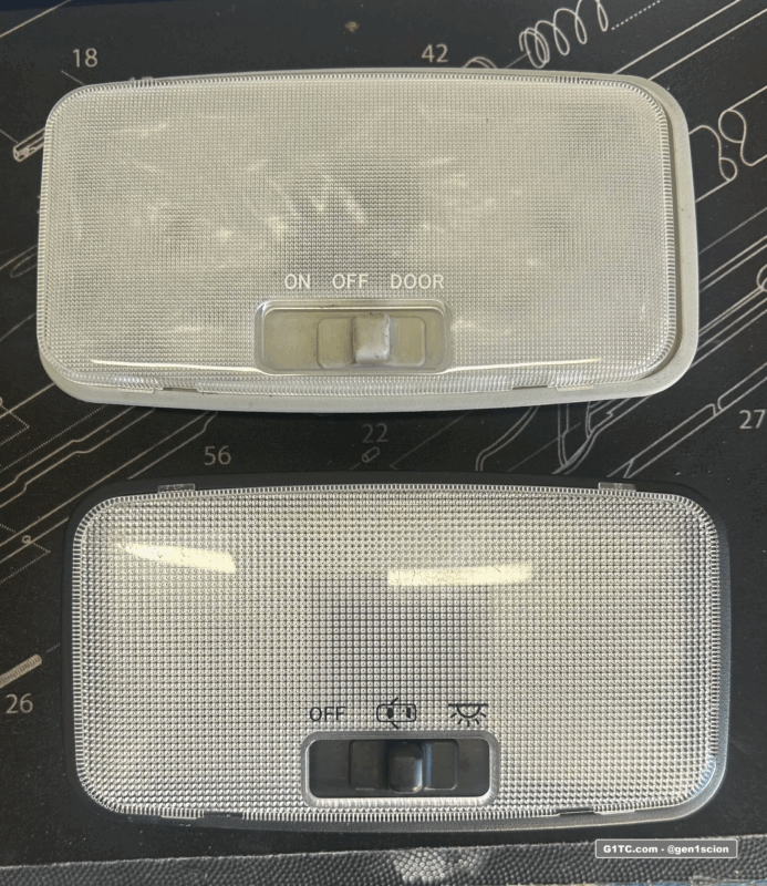 rear dome light blackout project difference in switch position