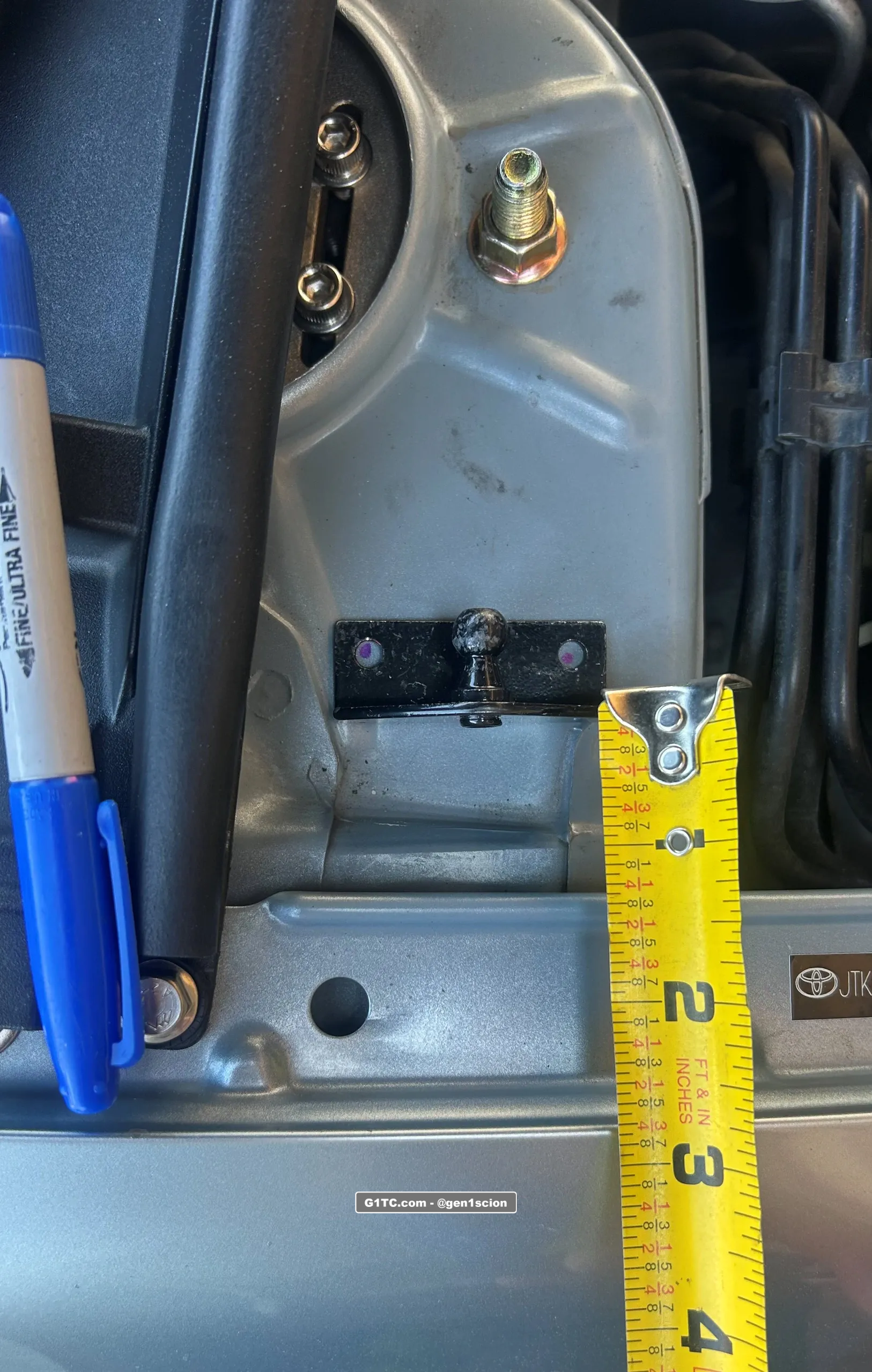 redline tuning hood strut bracket install measurement from fender