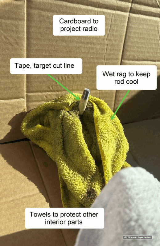 reducing the height of the automatic shift knob but cutting it down