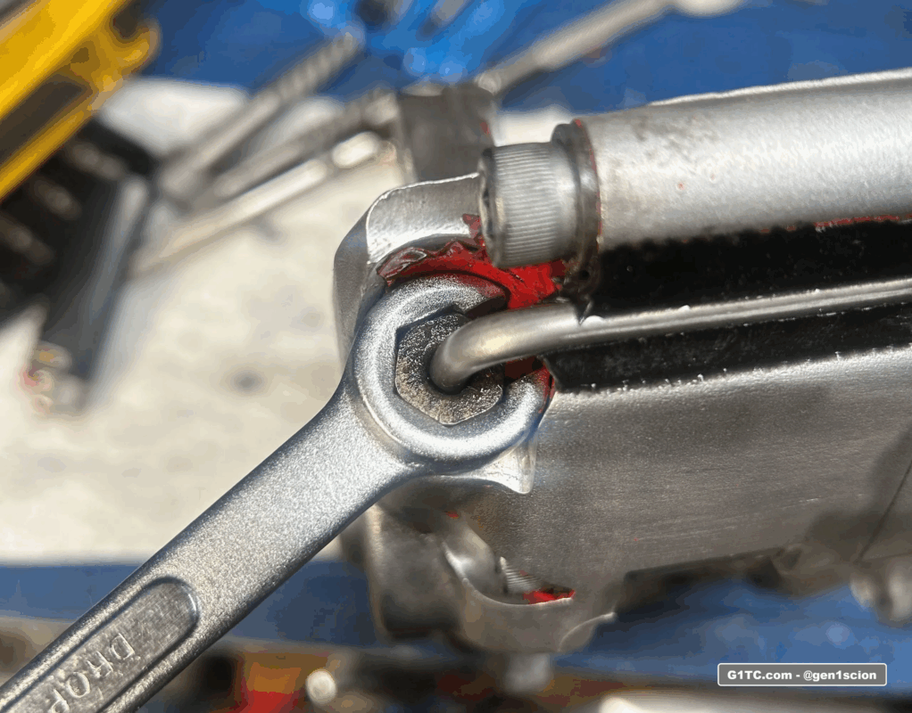 removing the crossover tube on the front Wilwood BBK restore project