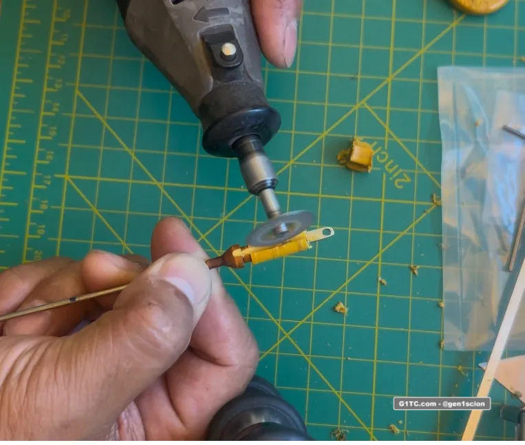 removing the yellow plastic dipstick handle