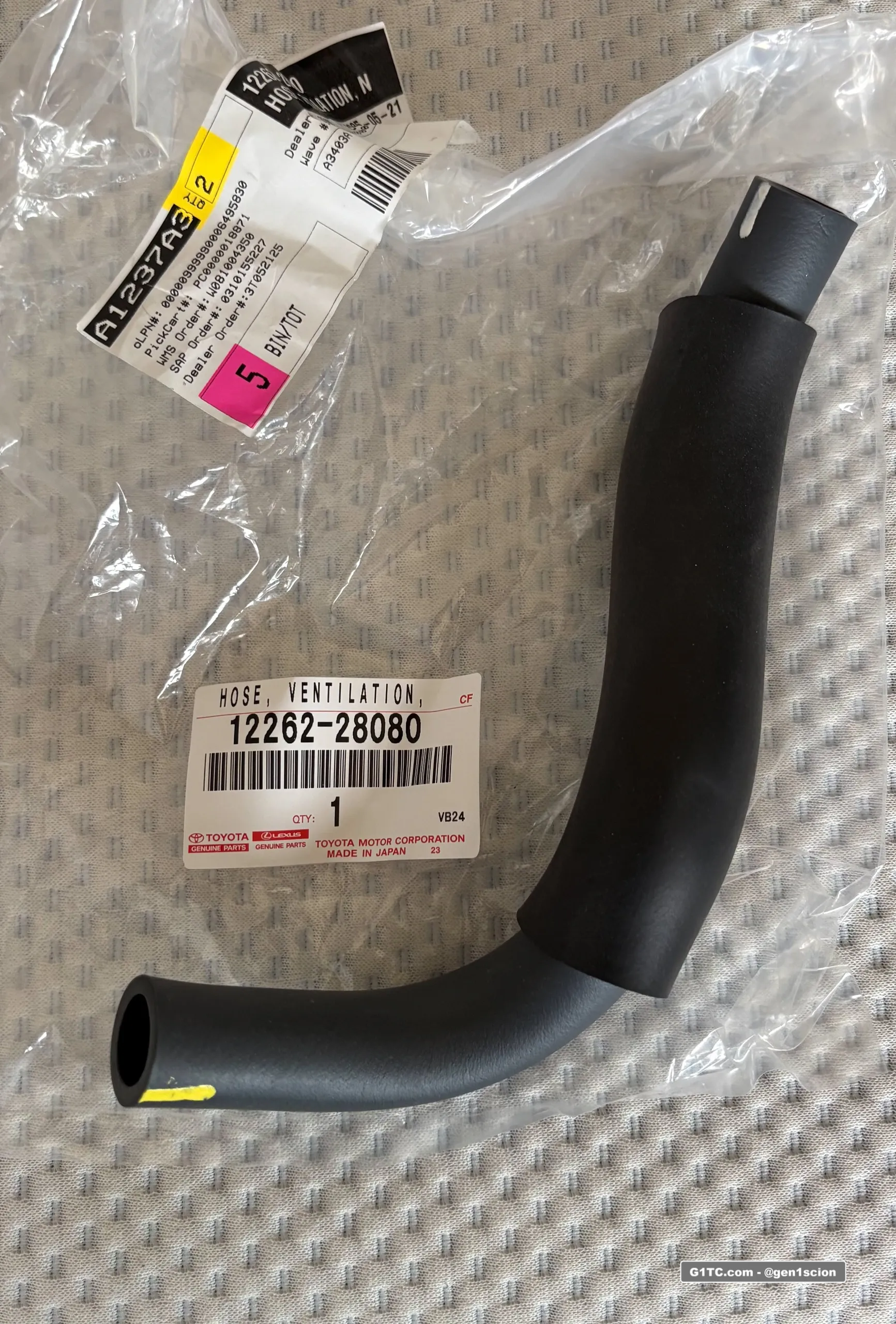 replacement OEM crackcase to intake hose 12262-28080