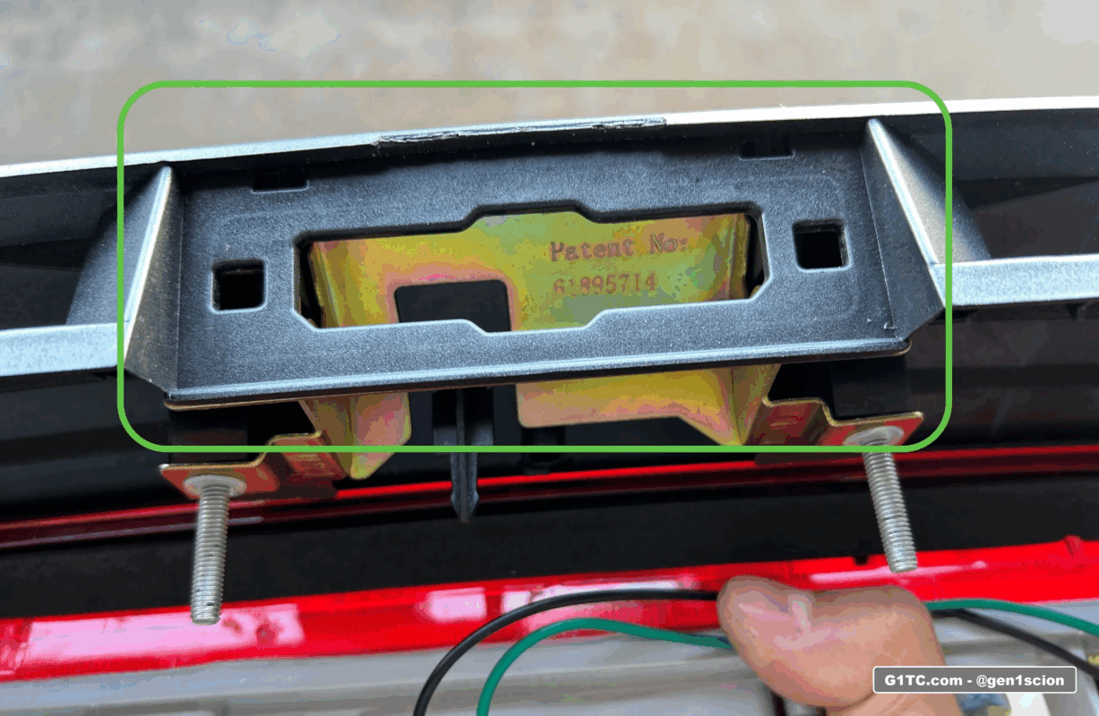 replacing the hatch release button with a lower profile button