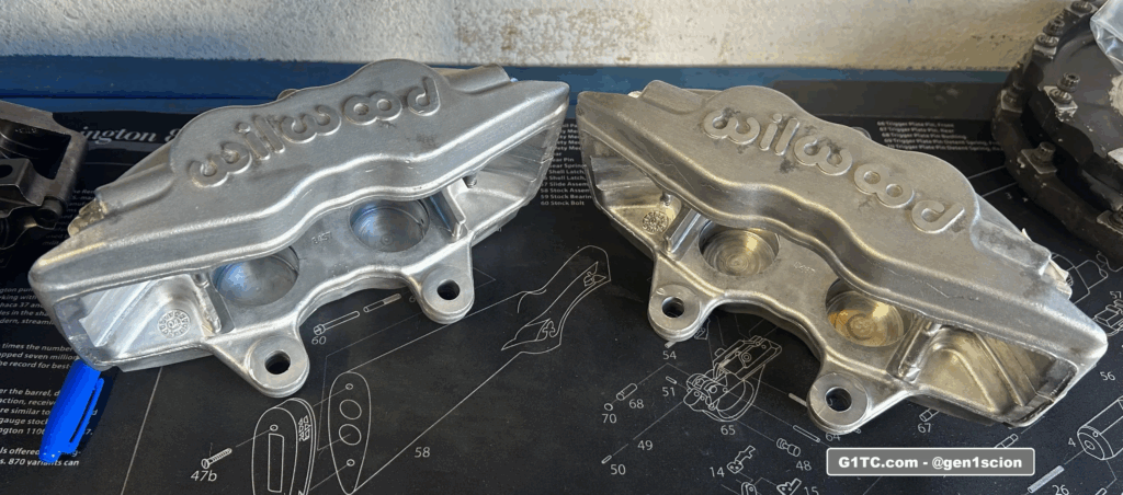 restoring used Wilwood calipers complete strip
