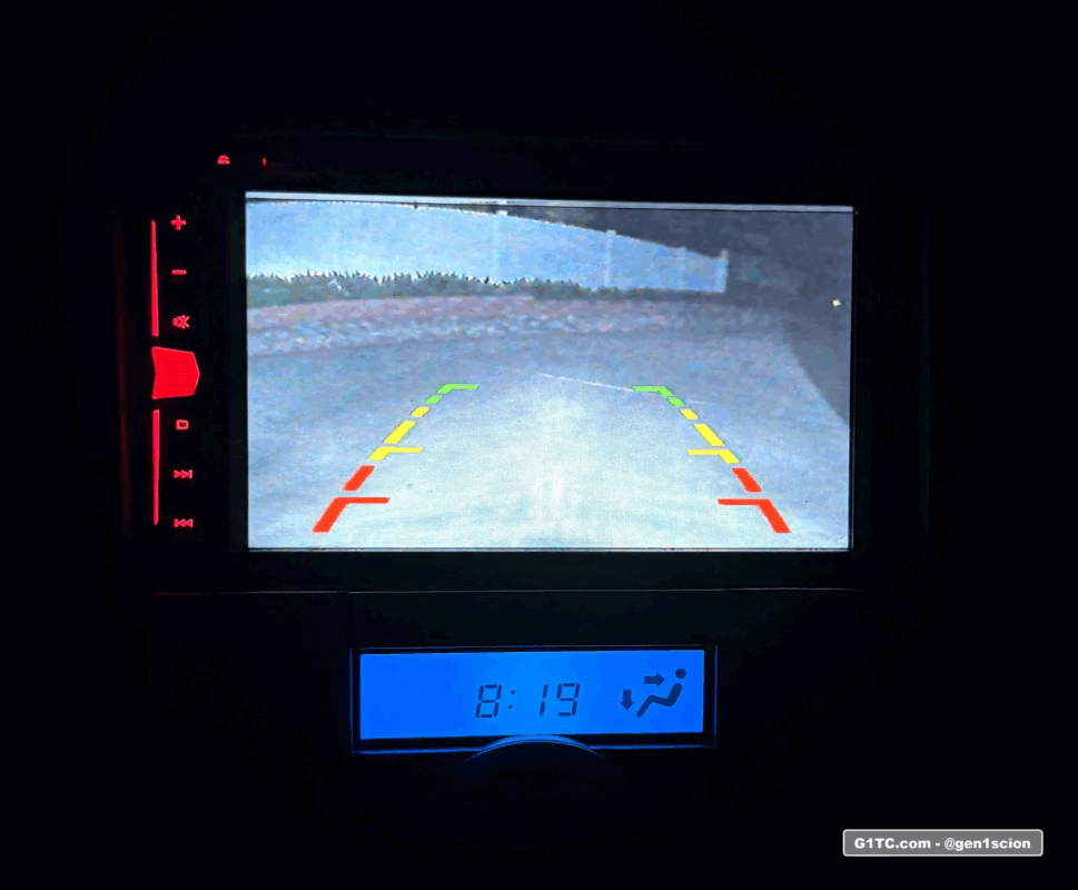 reverse camera retrofit backup cam night view Scion tc 2005-2010