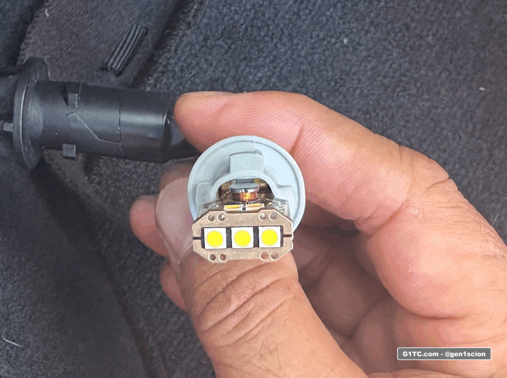 Reverse light bright LED