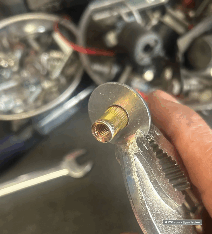 rivnut install backside