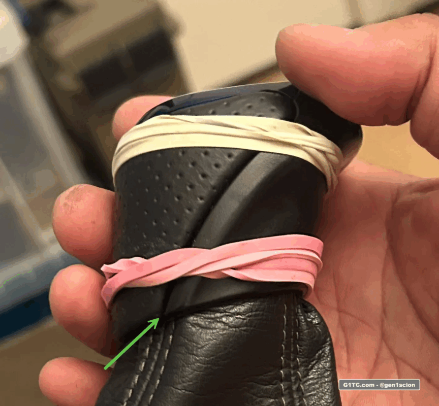 rubber band on final glue up