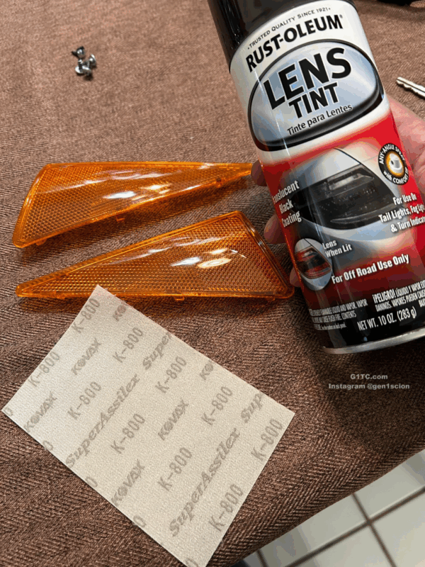 rustoleum smoke lens tint for amber delete headlight blackout project