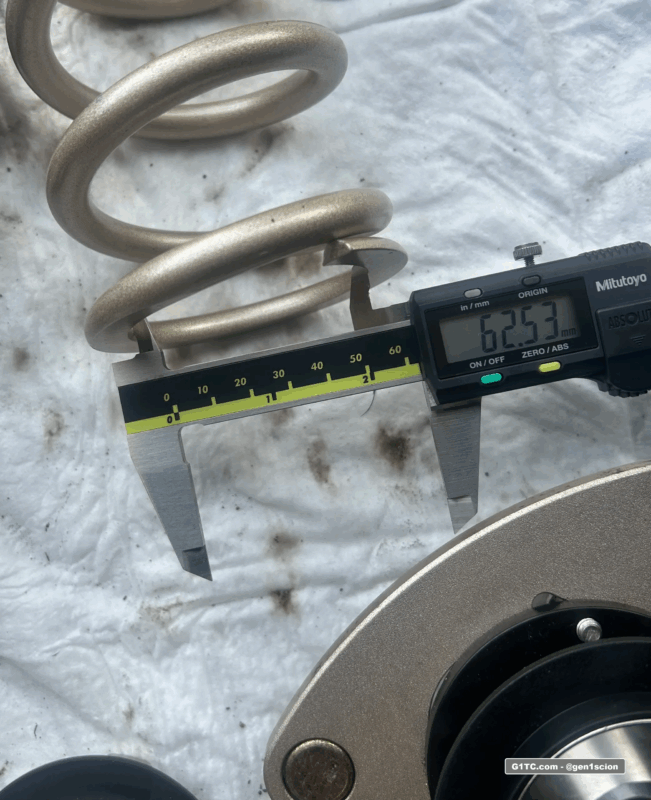 Scion tC 2005-2010 Swift spring Inside diameter ID 62.5mm front 7k