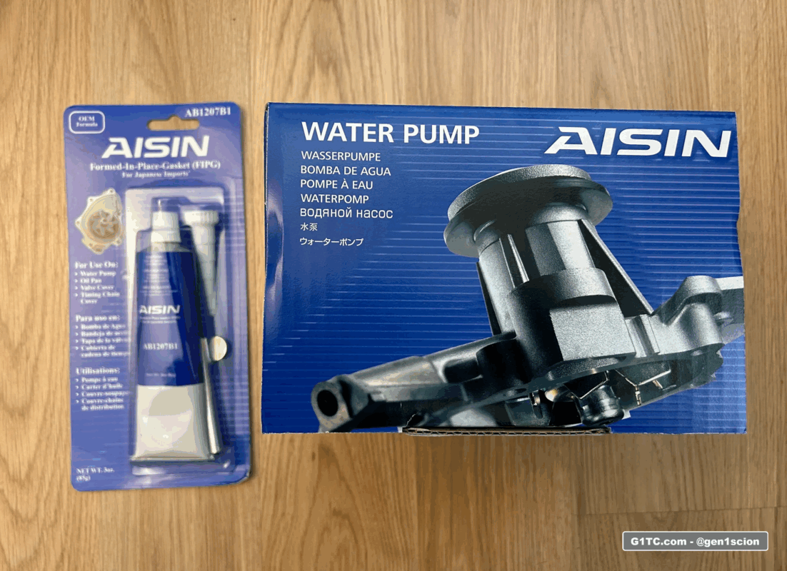 Scion tC 2005-2010 water pump replacement for OEM toyota AISIN WPT 129 and FIPG