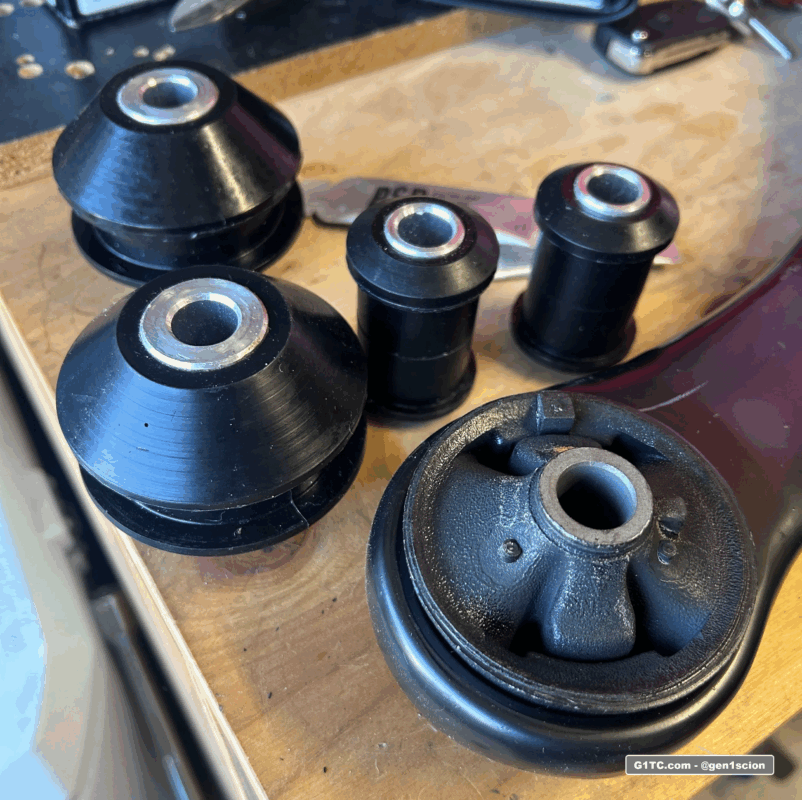 Scion tC first gen PSB lower control arm bushings original design solid