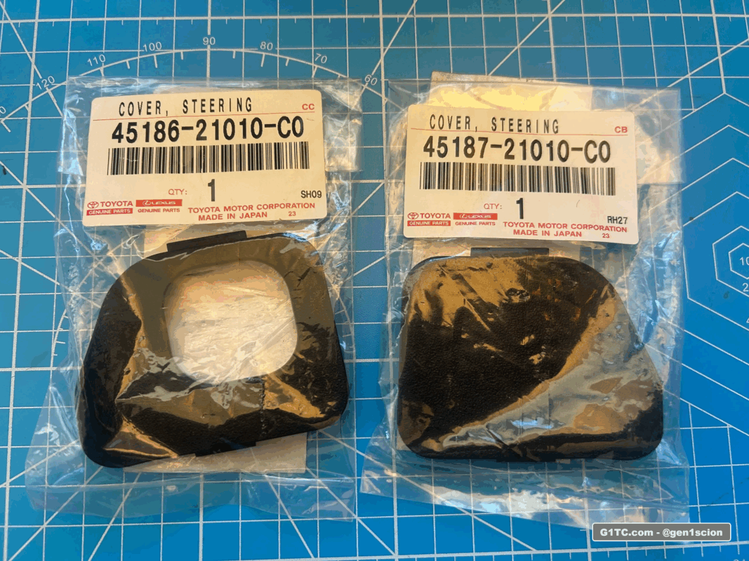 Scion TC2 rear steering wheel covers 45186-21010-C0 and 45187-21010-C0