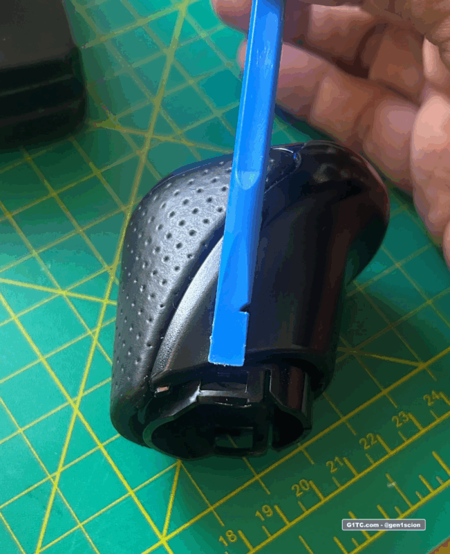 separating the illuminated shift knob from base 2005-2010 Scion tC