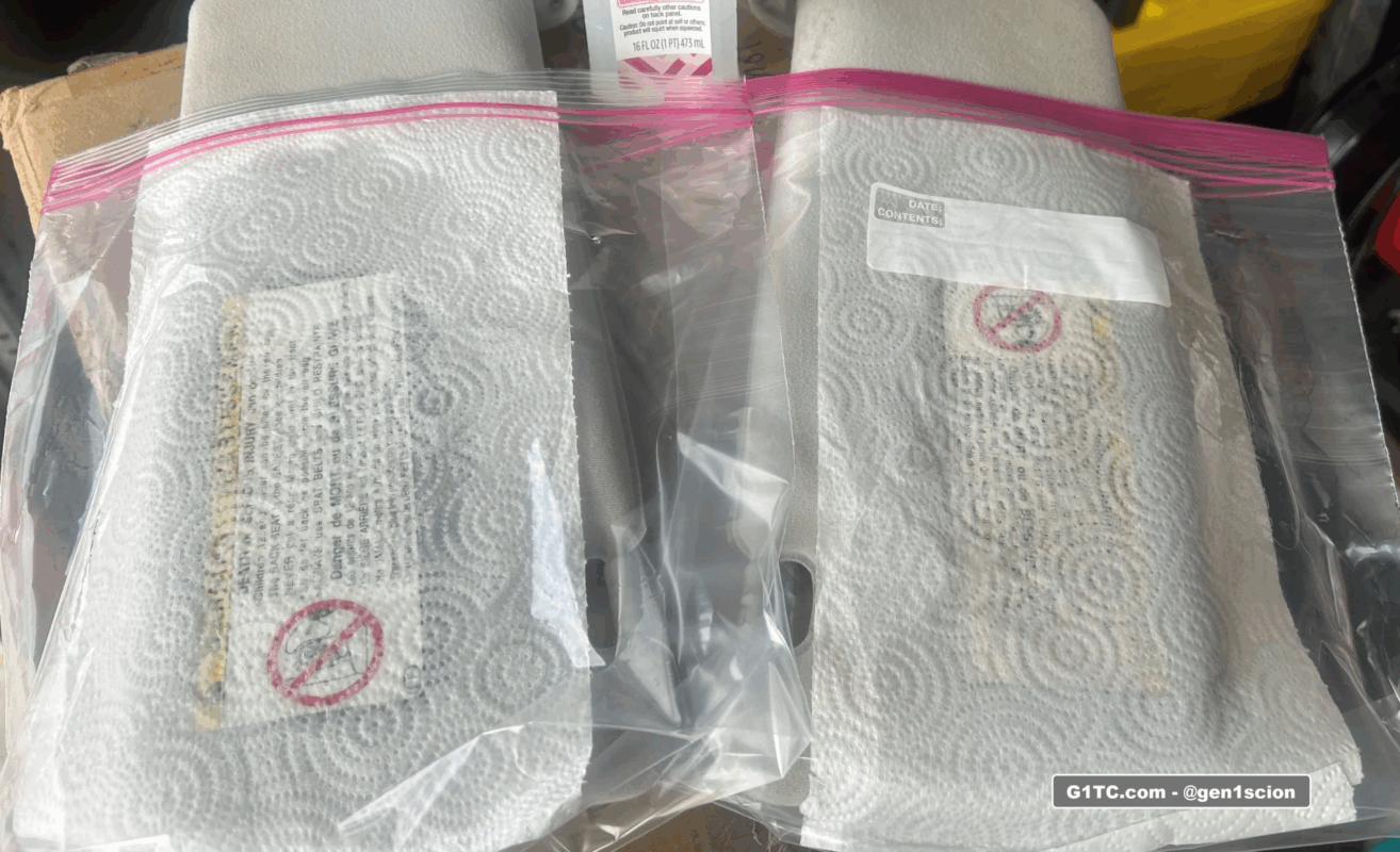 soaking the sun visor decals in rubbing alcohol to soften before removal