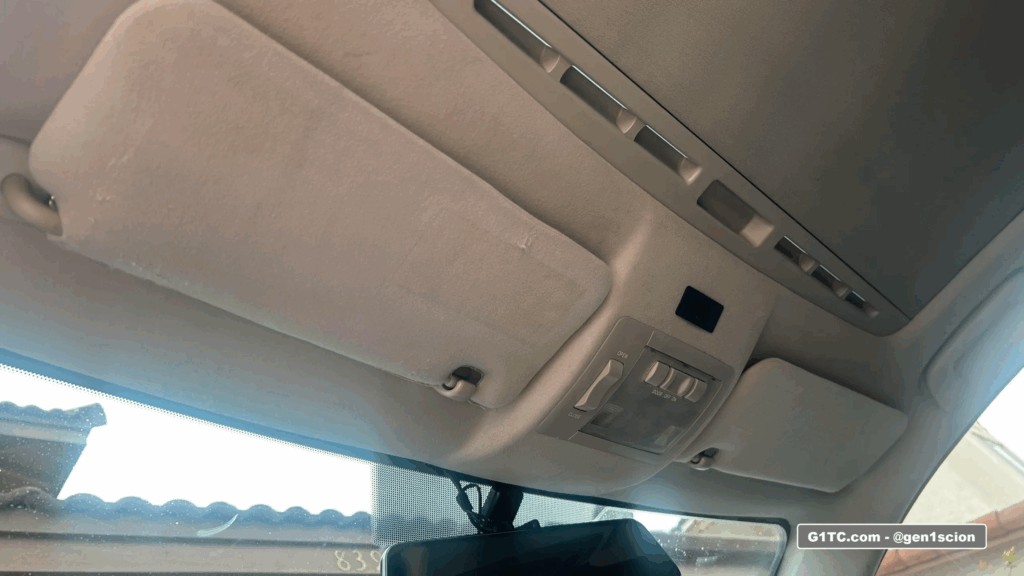 sun visor warning decals removed