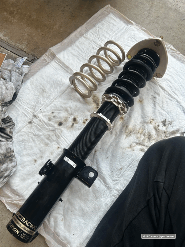 swift springs for BC racing BR coilovers front 1st gen scion tc