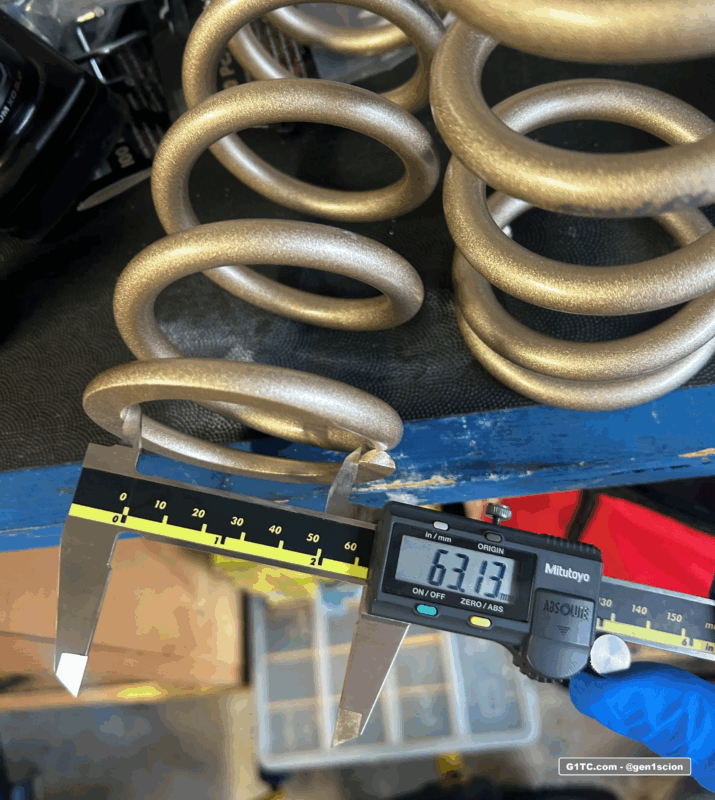 Swift Springs Inside Diameter ID 63mm rear Scion tC