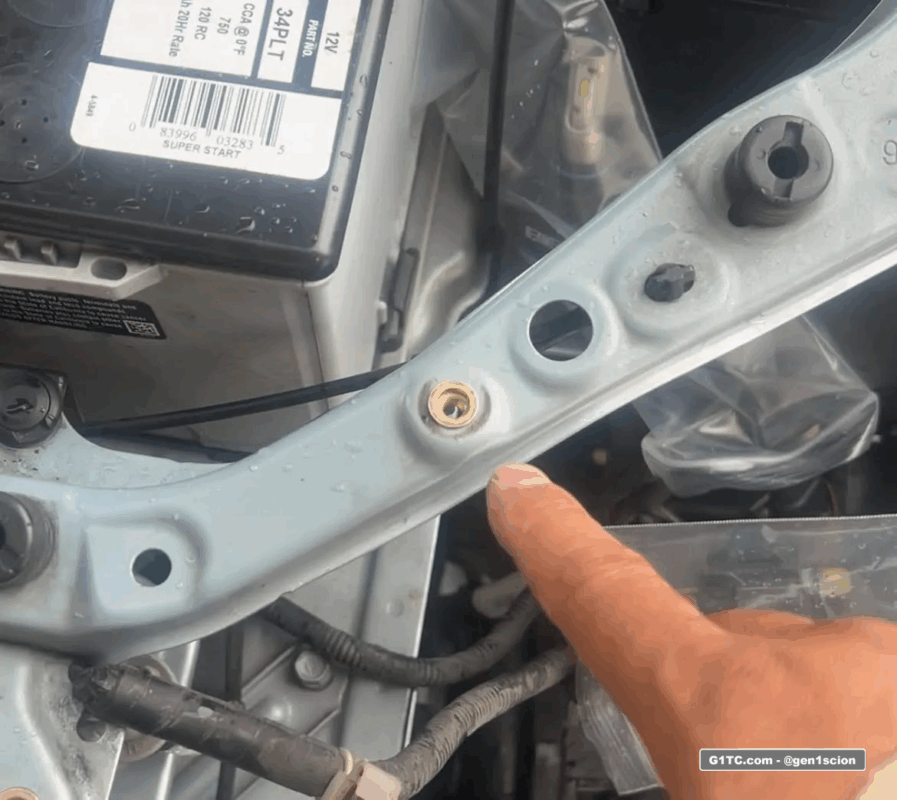 using rivet nuts on the headlight support for M6 bolts