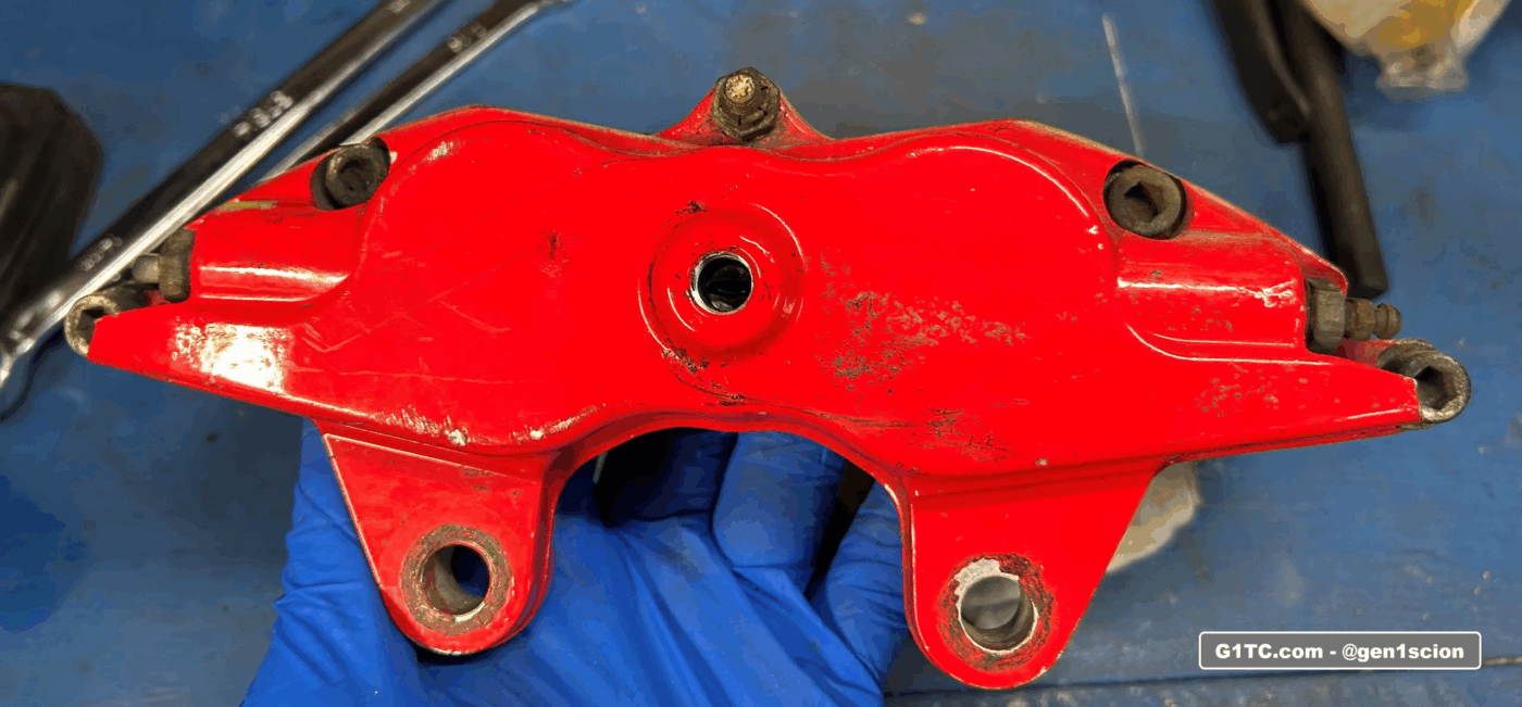 Wilwood BBK restore project front caliper red powdercoat