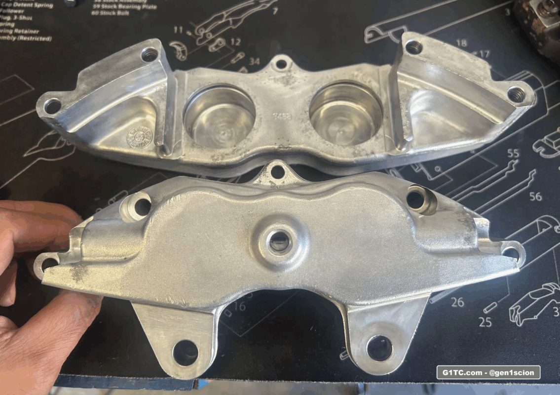 Wilwood restore project front BBK Caliper stripped and disassembled