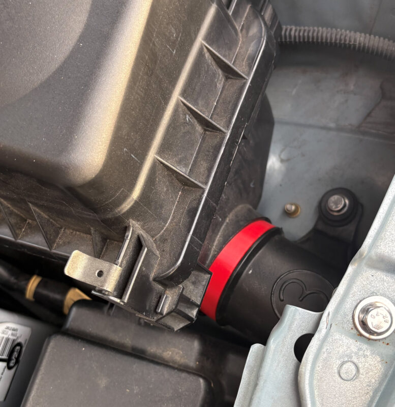 3d printed 95 TPU replacement gasket for the air intake box to elbow installed