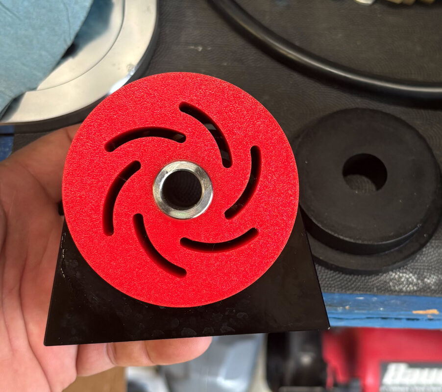 3D printed 95 TPU slotted motor mount compatible with TS closeup