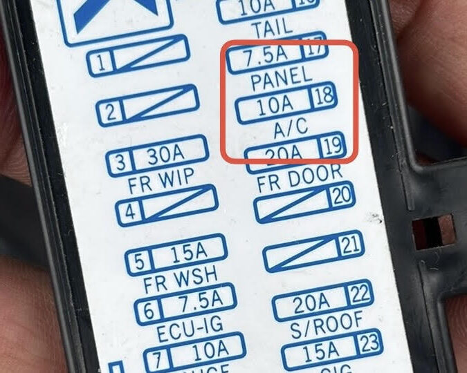AC Air conditioning fuse 10a