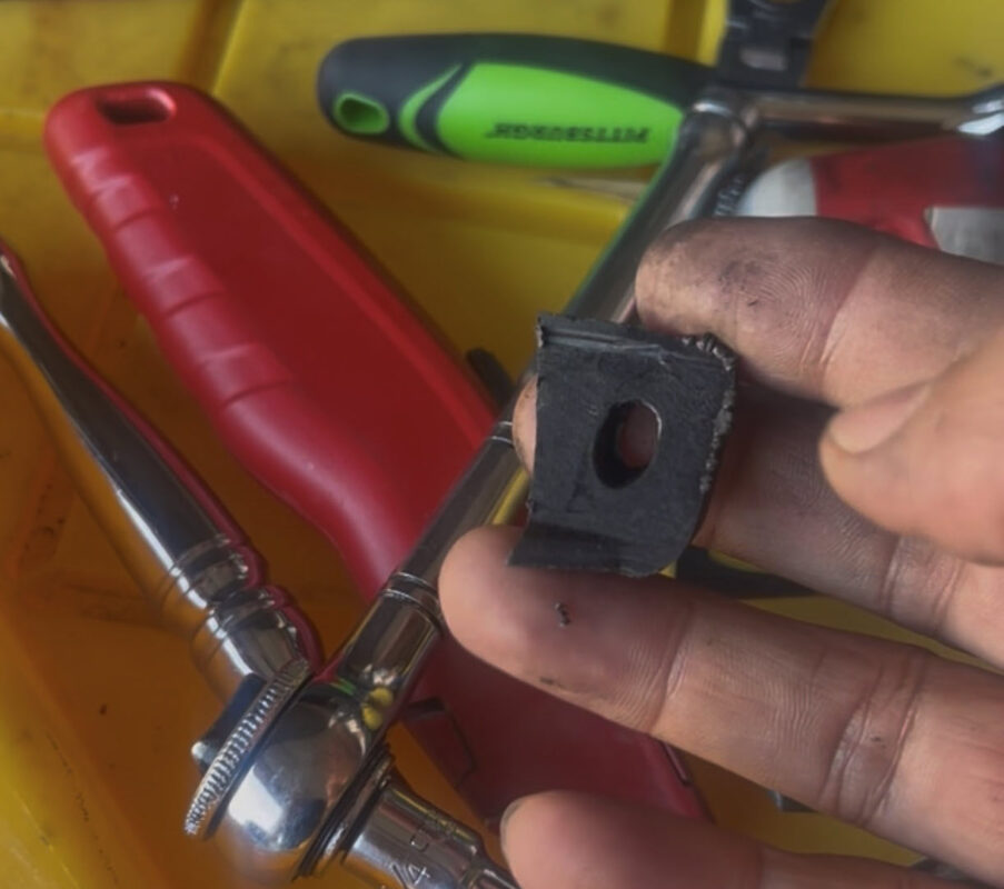 cut plastic tab off intake manifold to make clearance vvti solenoid install