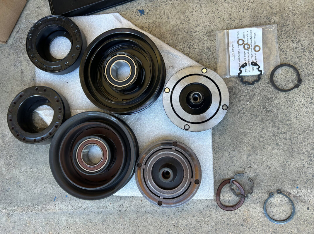Denso ac compressor clutch repair old and new parts compared