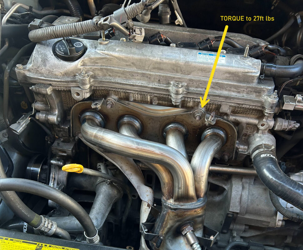 Do not over tighten exhaust manifold bolts