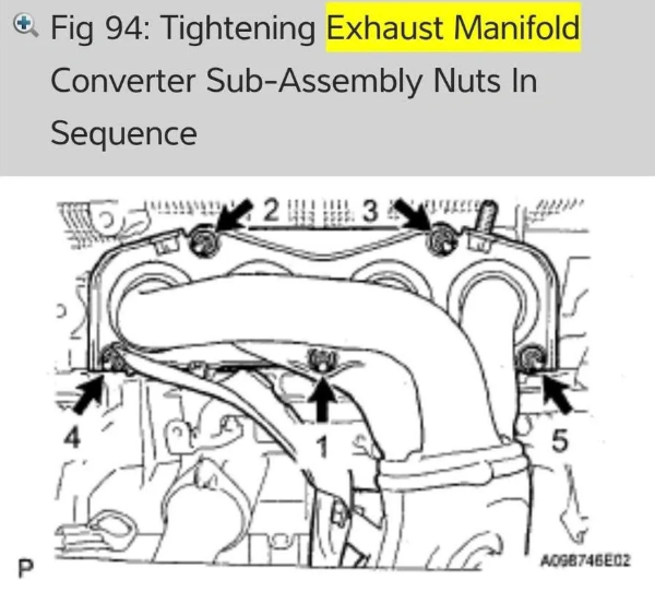 exhaust manifold tighten sequence