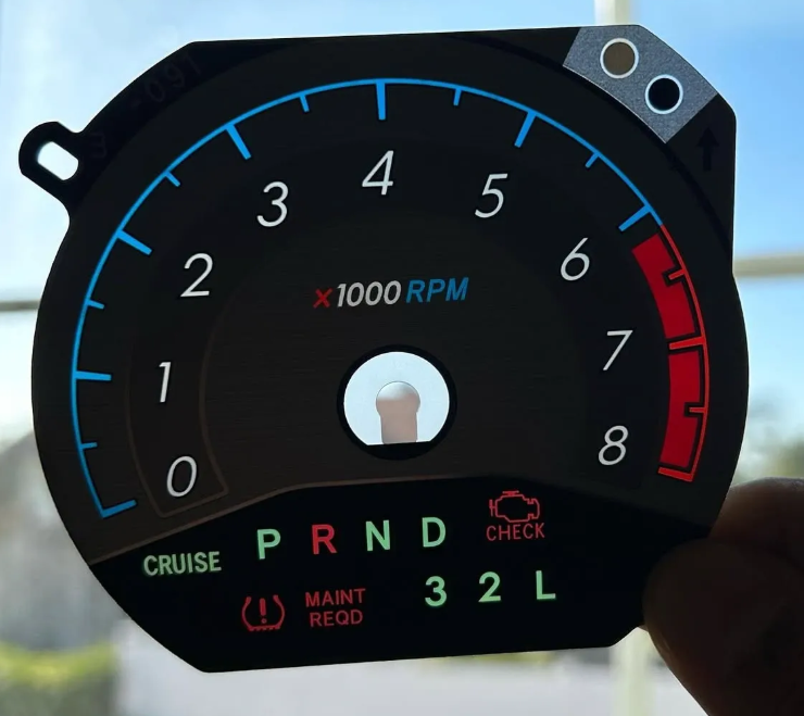 gauge face rpm tachometer
