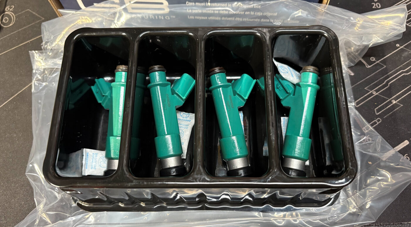 GB remanufactured OEM Scion tC Denso fuel injectors 4 pack