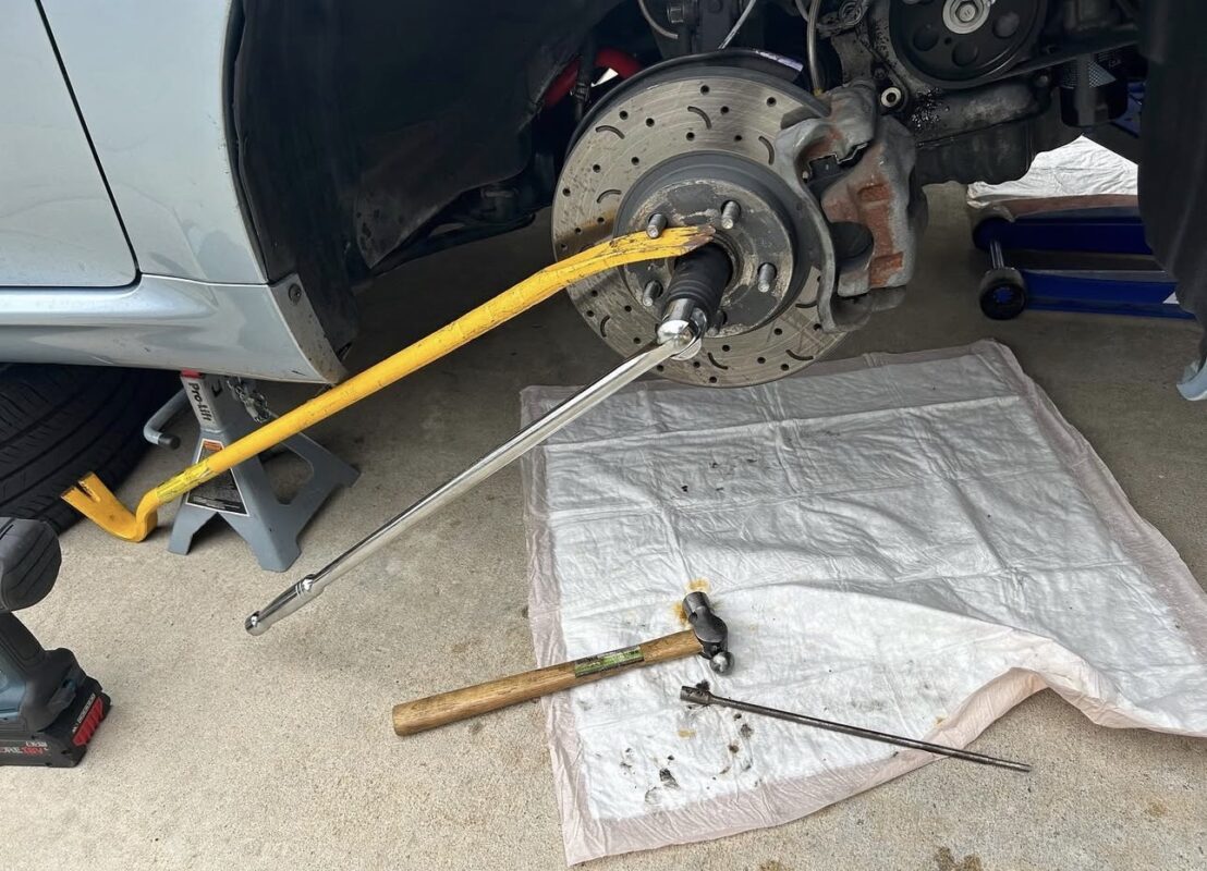 getting leverage while tightening CV axle nut