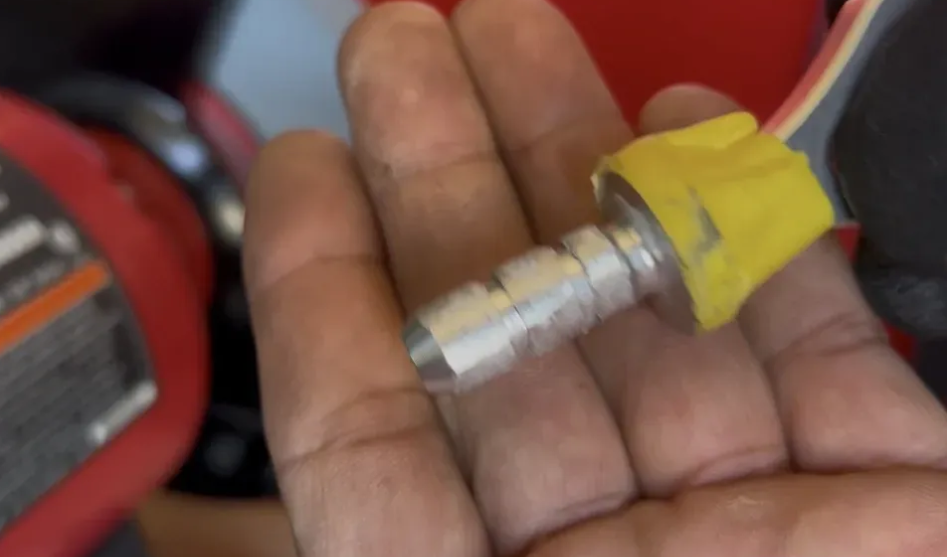 grinding down width oil dip stick handle