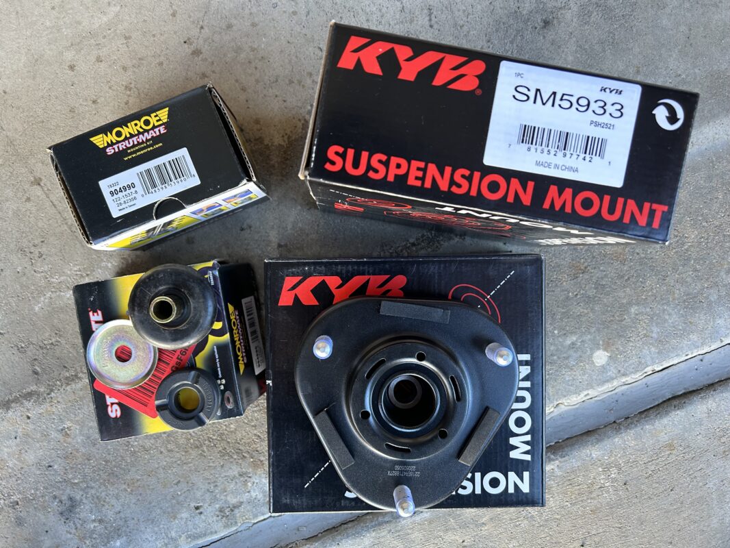 New KYB and monroe strut tower mounts and bushings suspension overhaul