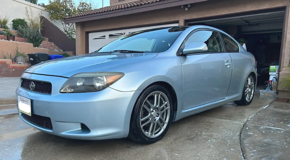 raceland classic coilovers final install on OEM split spokes scion tc