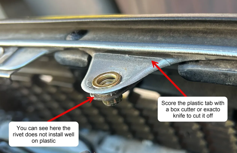 rivnut plastic tab NRG install