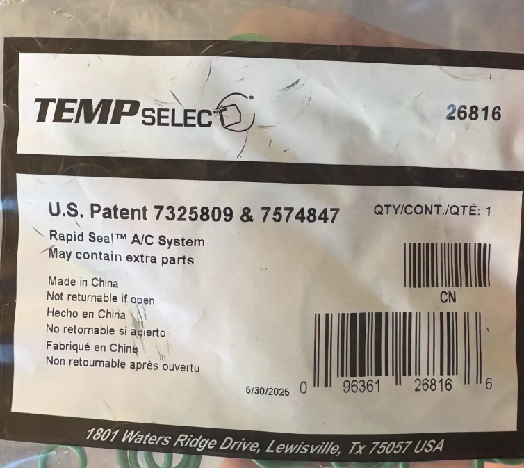 seals for ac system complete kit