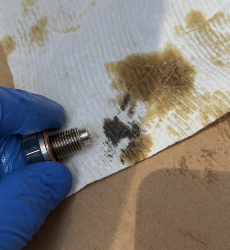 valvoline restore and protect first oil change inspection drain bolt 2