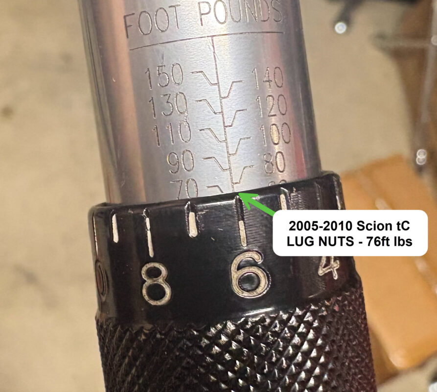 76ft lbs lug nuts torque spec