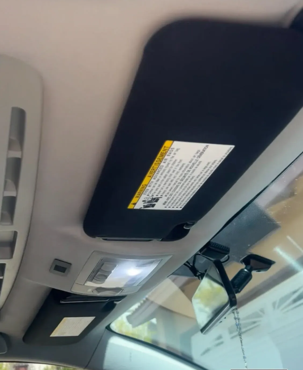 black sun visors with labels