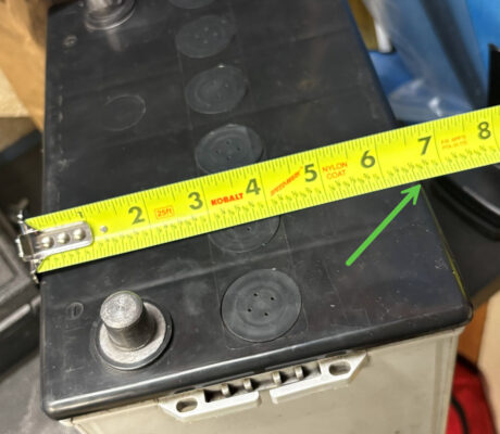 measure width of battery