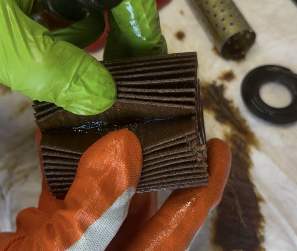 Oil filter pleat inspection 2nd oil change