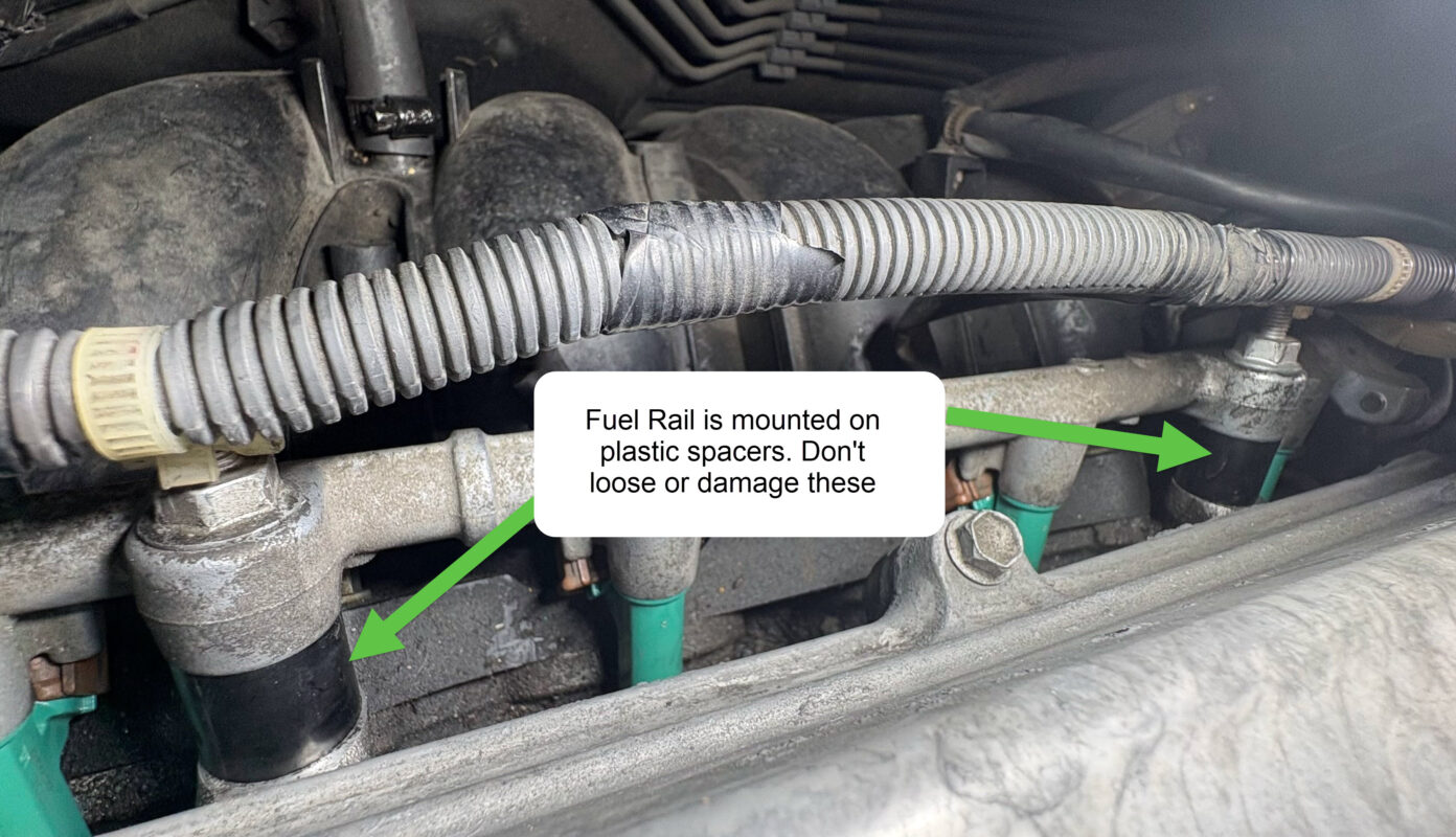 fuel rail installed